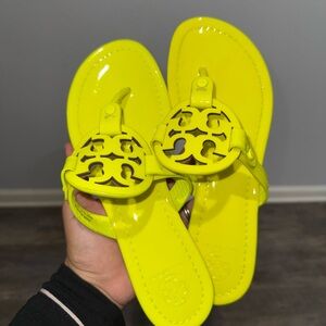 Rare Neon Yellow Tory Burch Sandals
